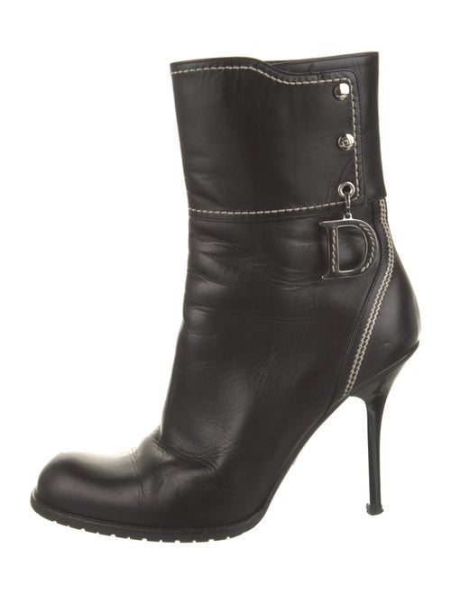 Christian Dior Leather Moto Boots