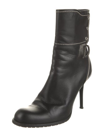 Christian Dior Leather Moto Boots