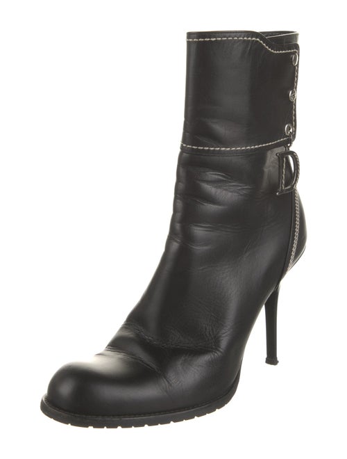 Christian Dior Leather Moto Boots