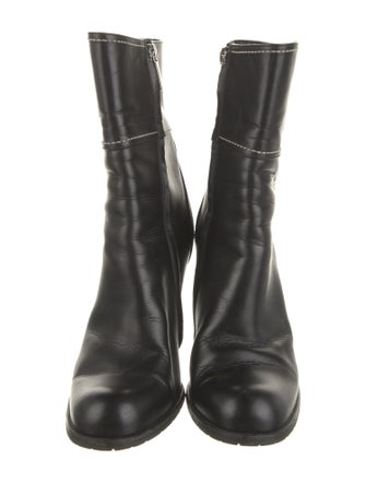 Christian Dior Leather Moto Boots