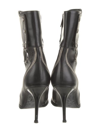 Christian Dior Leather Moto Boots