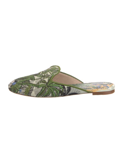 Christian Dior Canvas Floral Print Mules