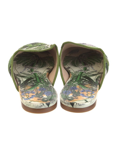Christian Dior Canvas Floral Print Mules