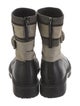 Christian Dior Leather Graphic Print Moto Boots