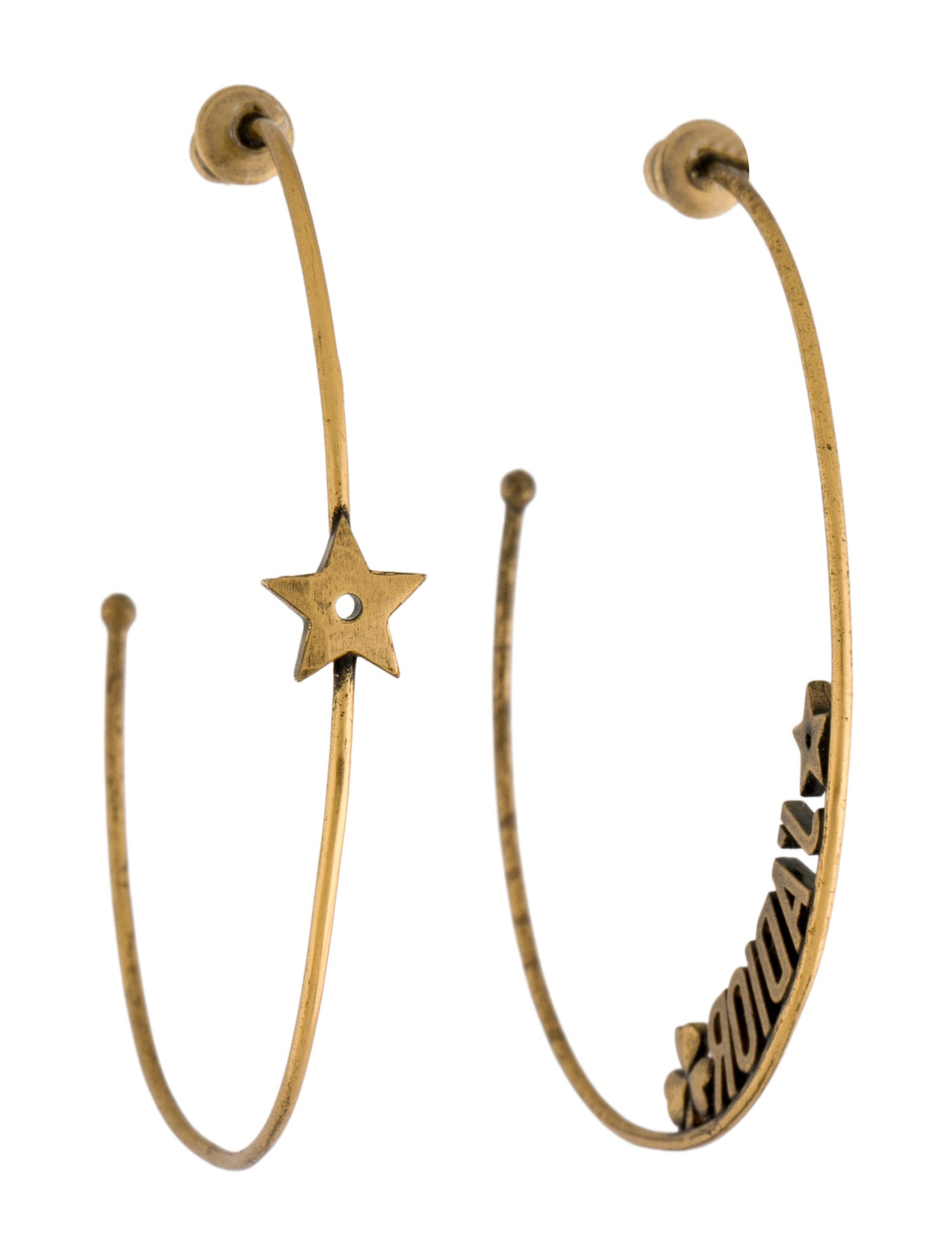 Christian Dior J'Adior Asymmetric Hoop Earrings