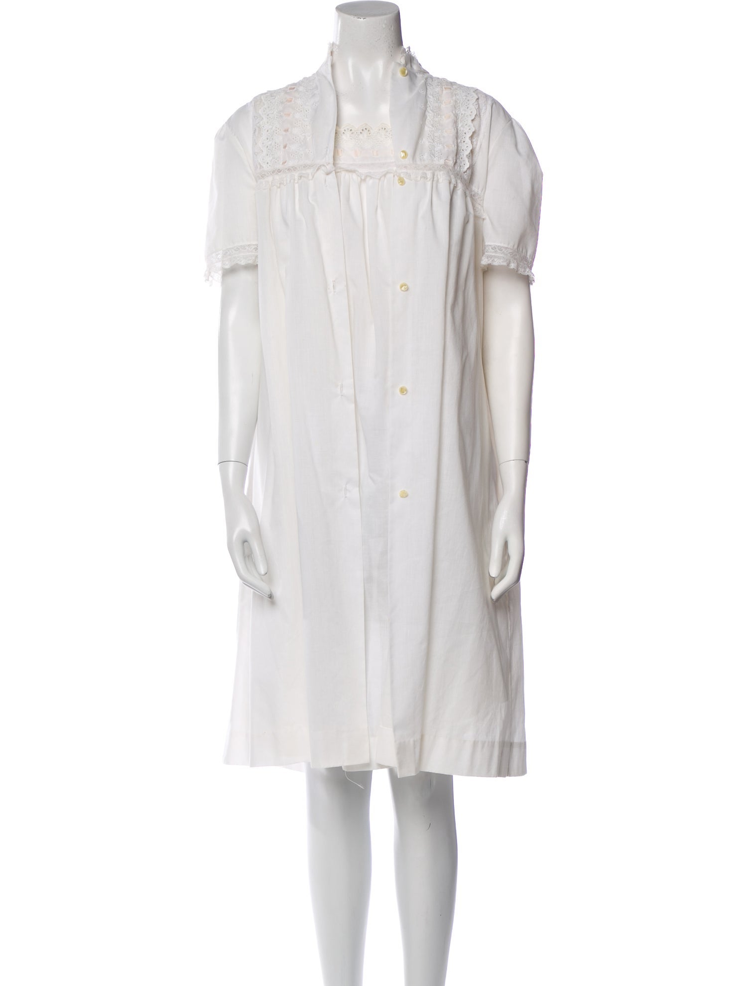 Christian Dior Vintage Embroidered Accent Nightgown