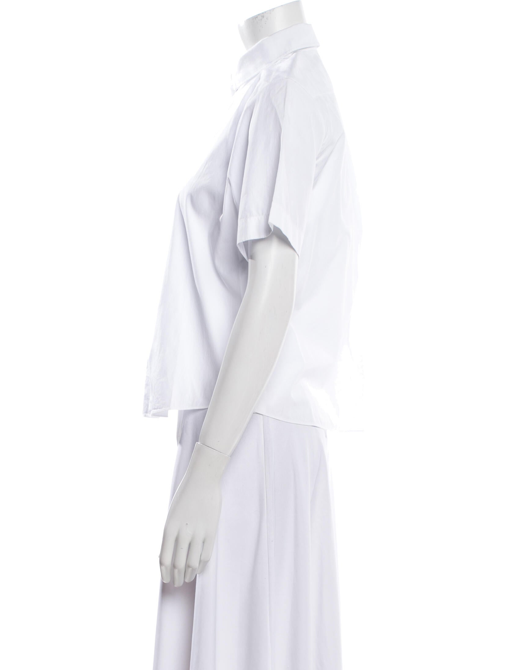 Christian Dior Short Sleeve Button-Up Top