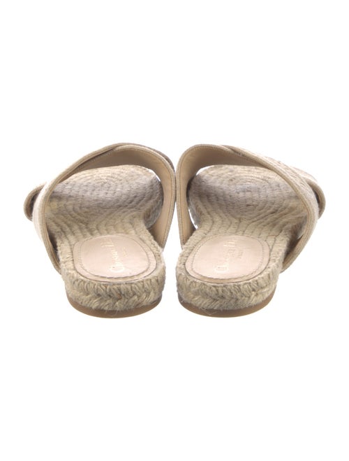 Christian Dior Canvas Embroidered Accent Espadrilles