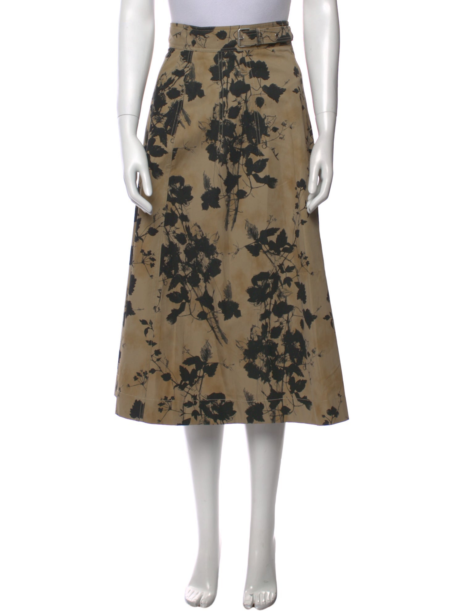 Christian Dior Floral Print Midi Length Skirt w/ Tags