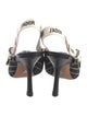 Christian Dior Plaid Print Bow Accents Slingback Pumps