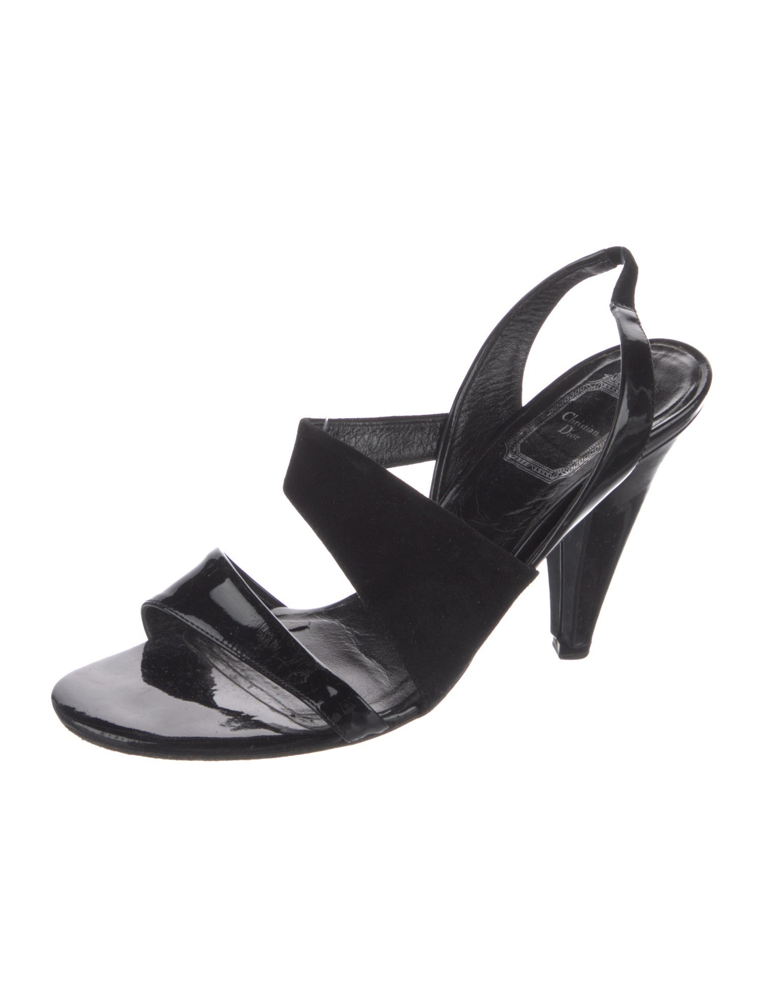 Christian Dior Patent Leather Slingback Sandals