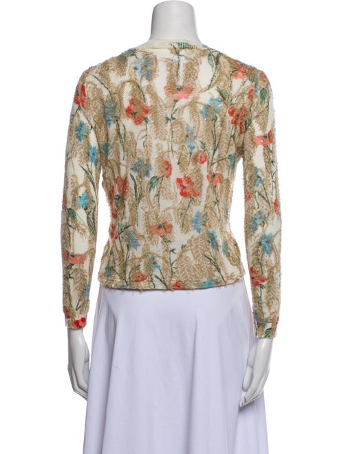 Christian Dior Cashmere Floral Print Sweater