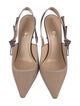 Christian Dior Printed Bow Accents Slingback Pumps