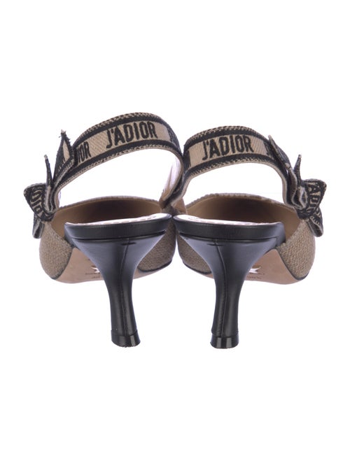 Christian Dior Printed Bow Accents Slingback Pumps