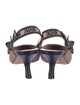 Christian Dior Printed Bow Accents Slingback Pumps