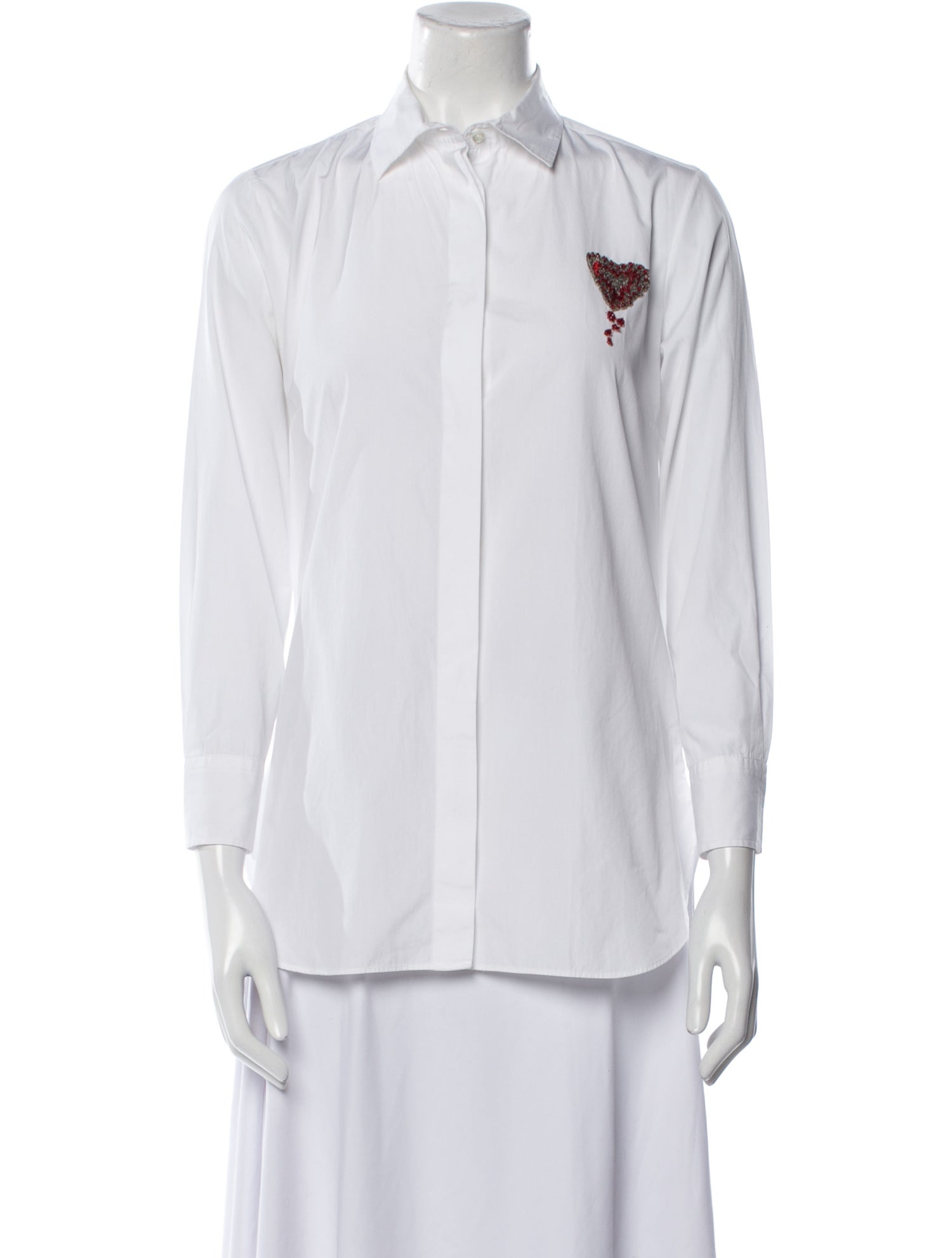 Christian Dior Long Sleeve Button-Up Top