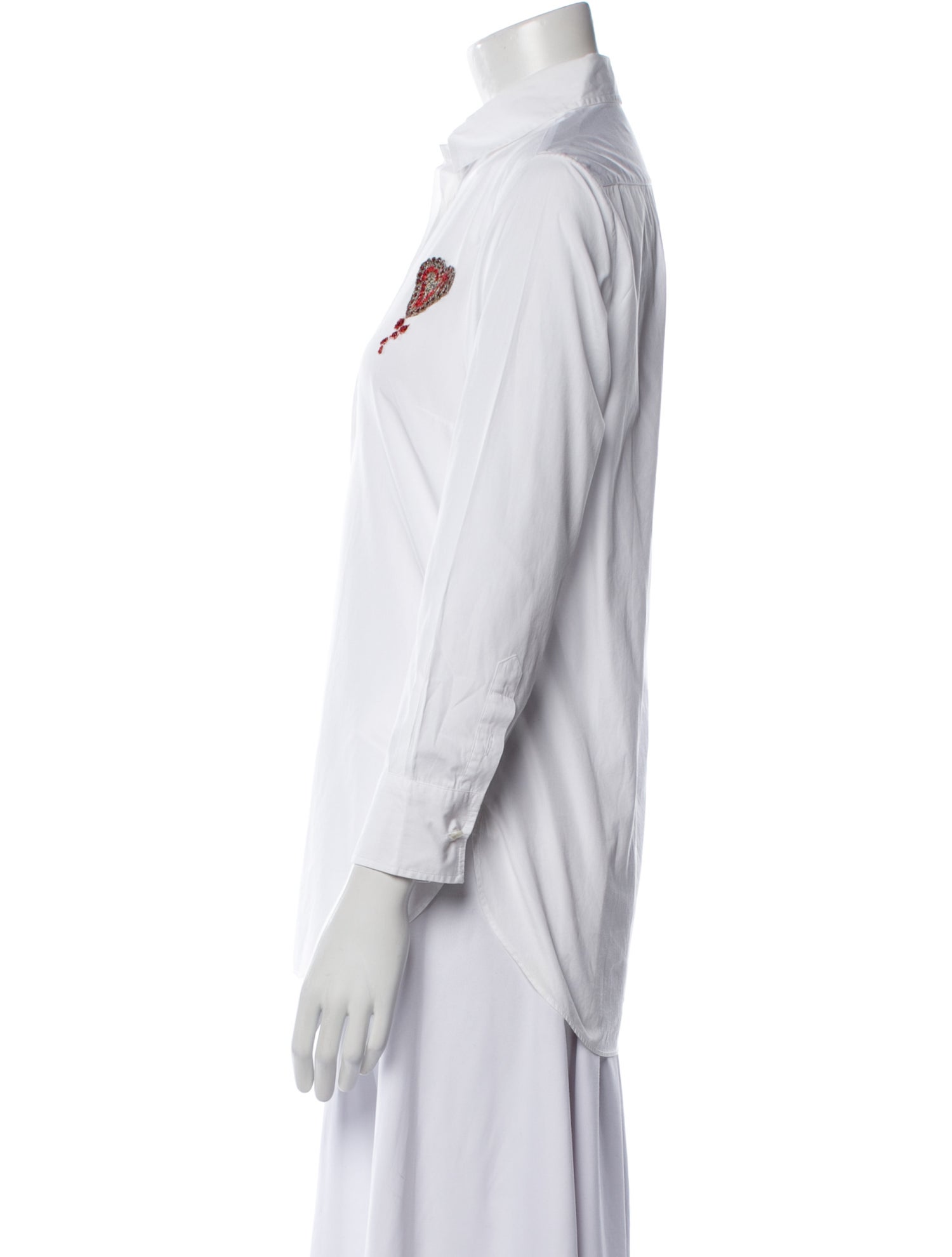 Christian Dior Long Sleeve Button-Up Top