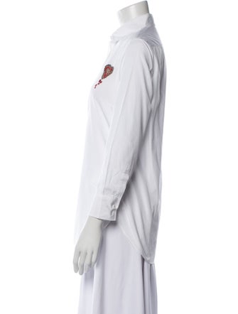 Christian Dior Long Sleeve Button-Up Top