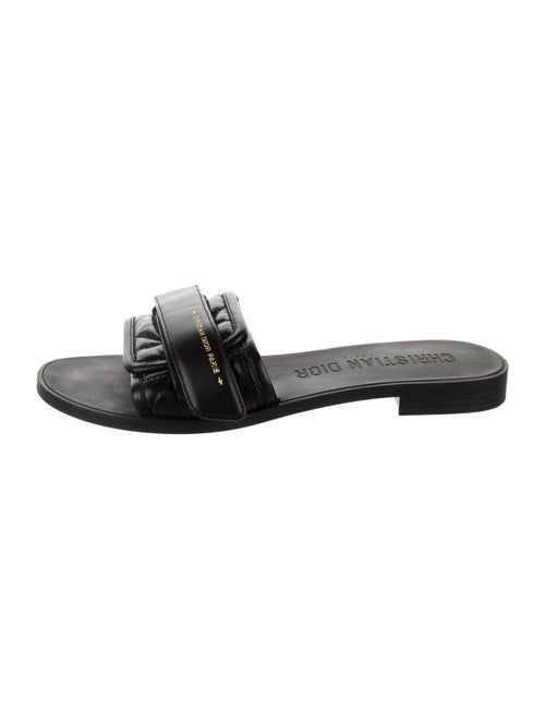 Christian Dior Cannage Pattern Leather Slides