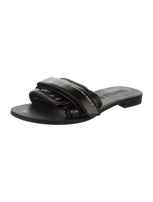 Christian Dior Cannage Pattern Leather Slides