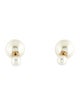 Christian Dior Faux Pearl Tribales Stud Earrings