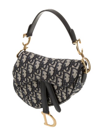 Christian Dior Oblique Jacquard Saddle Mini