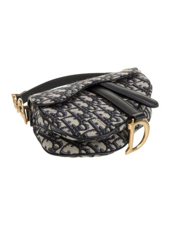 Christian Dior Oblique Jacquard Saddle Mini