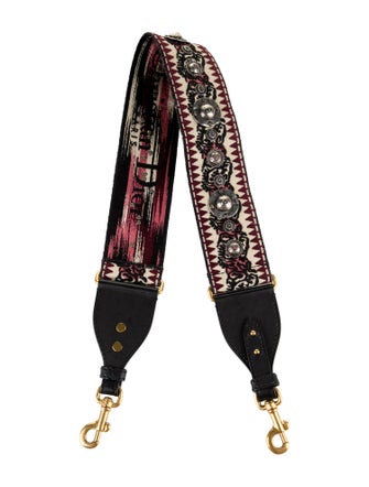 Christian Dior Studded Canvas Bag Strap