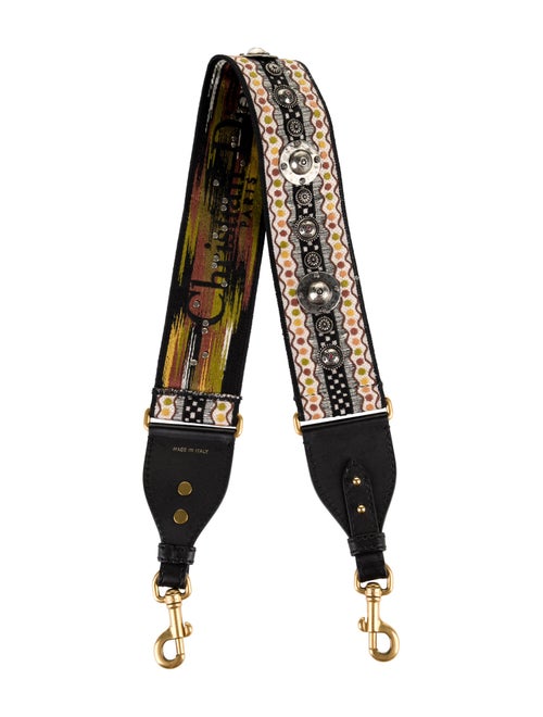 Christian Dior Studded Canvas Bag Strap