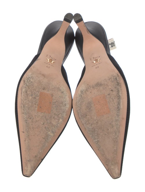 Christian Dior Graphic Print Bow Accents Slingback Pumps