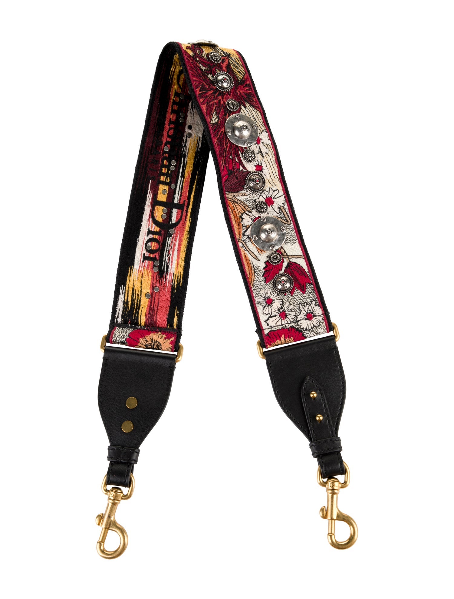 Christian Dior Studded Canvas Bag Strap