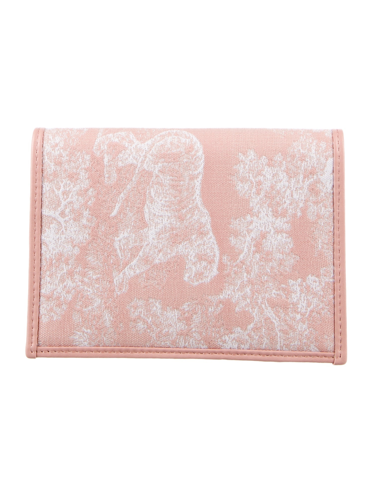 Christian Dior Printed Canvas Passport Wallet