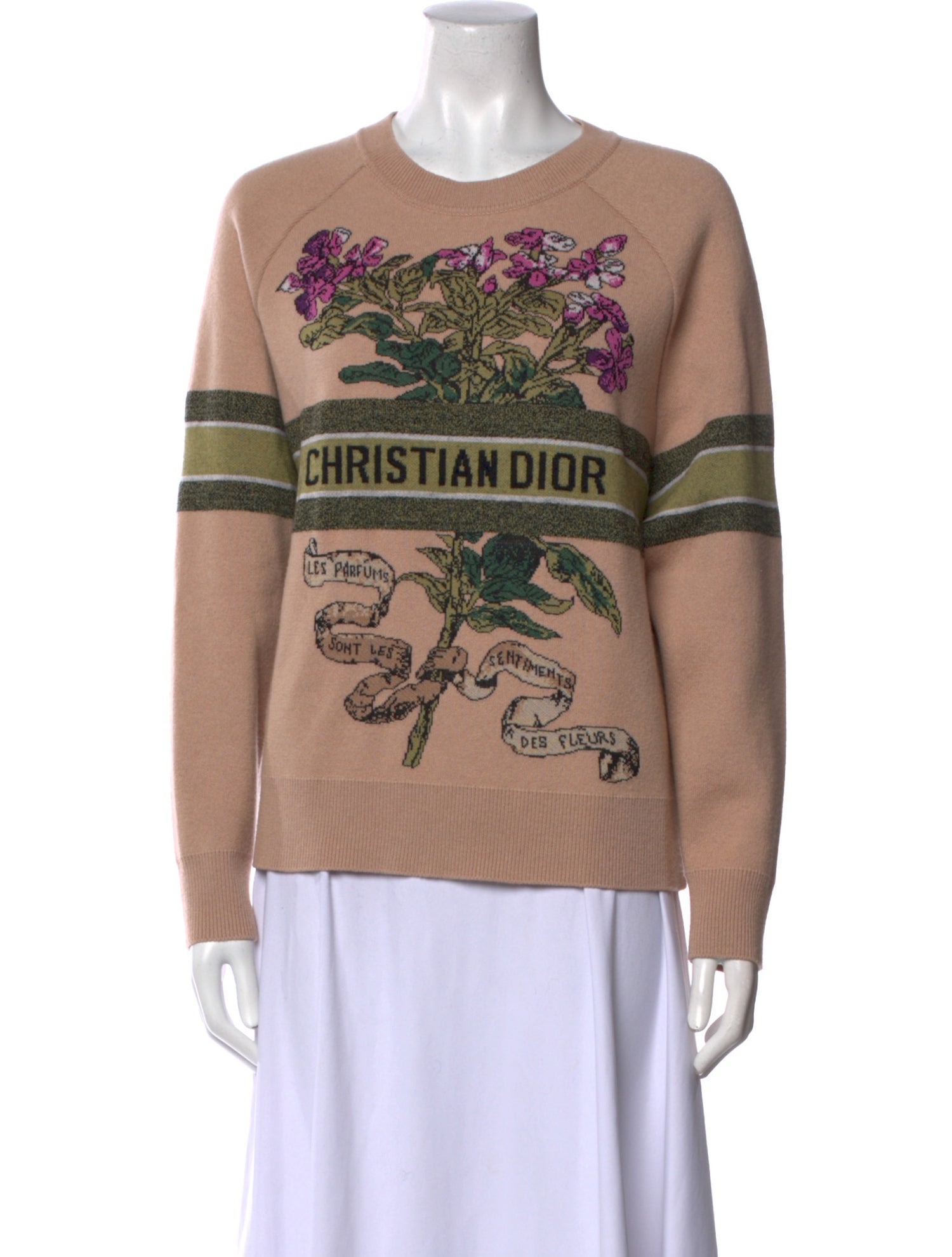 Christian Dior Cashmere Graphic Print Sweatshirt