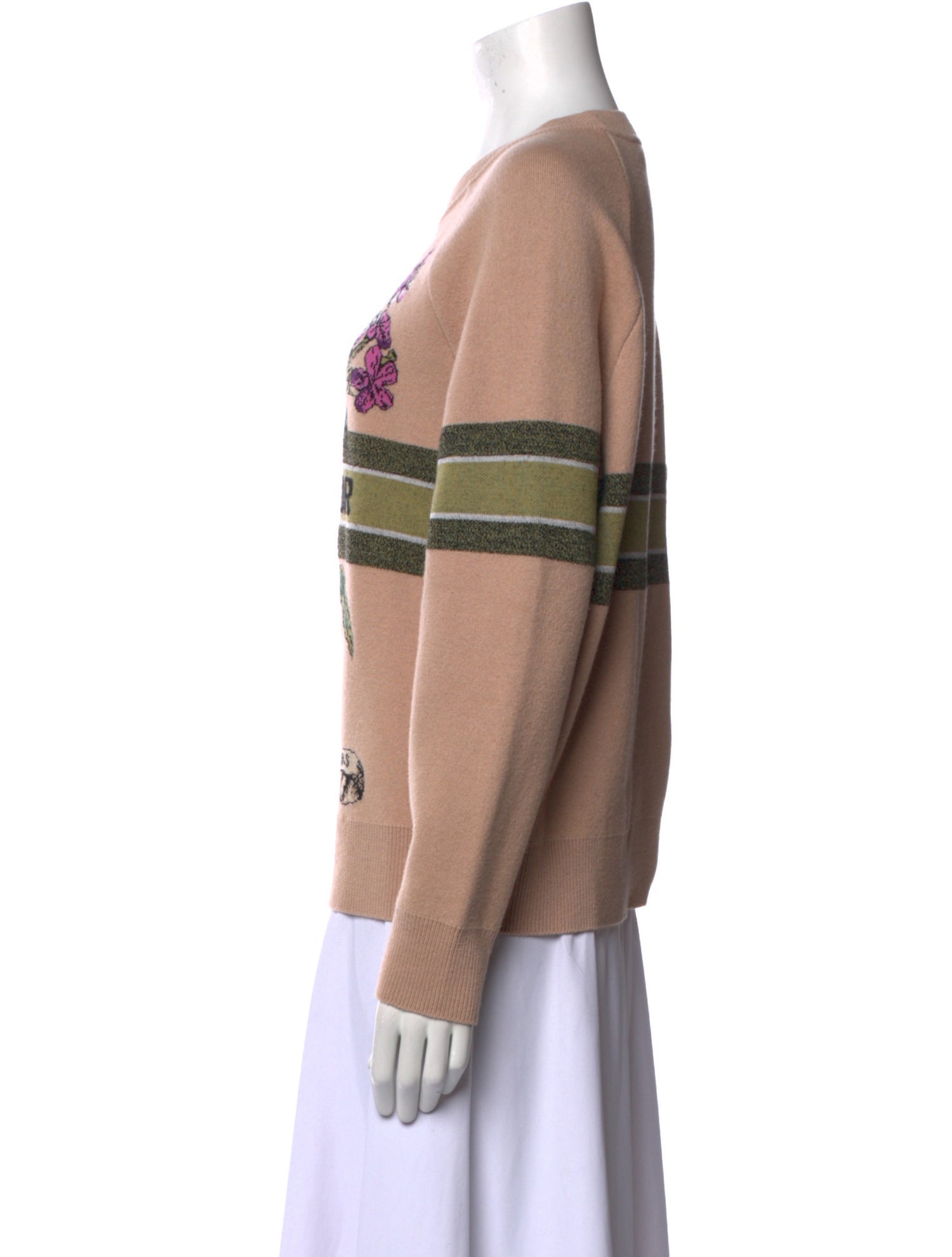 Christian Dior Cashmere Graphic Print Sweatshirt