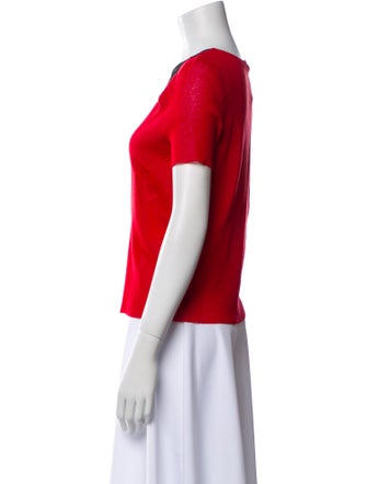 Christian Dior V-Neck Short Sleeve Polo