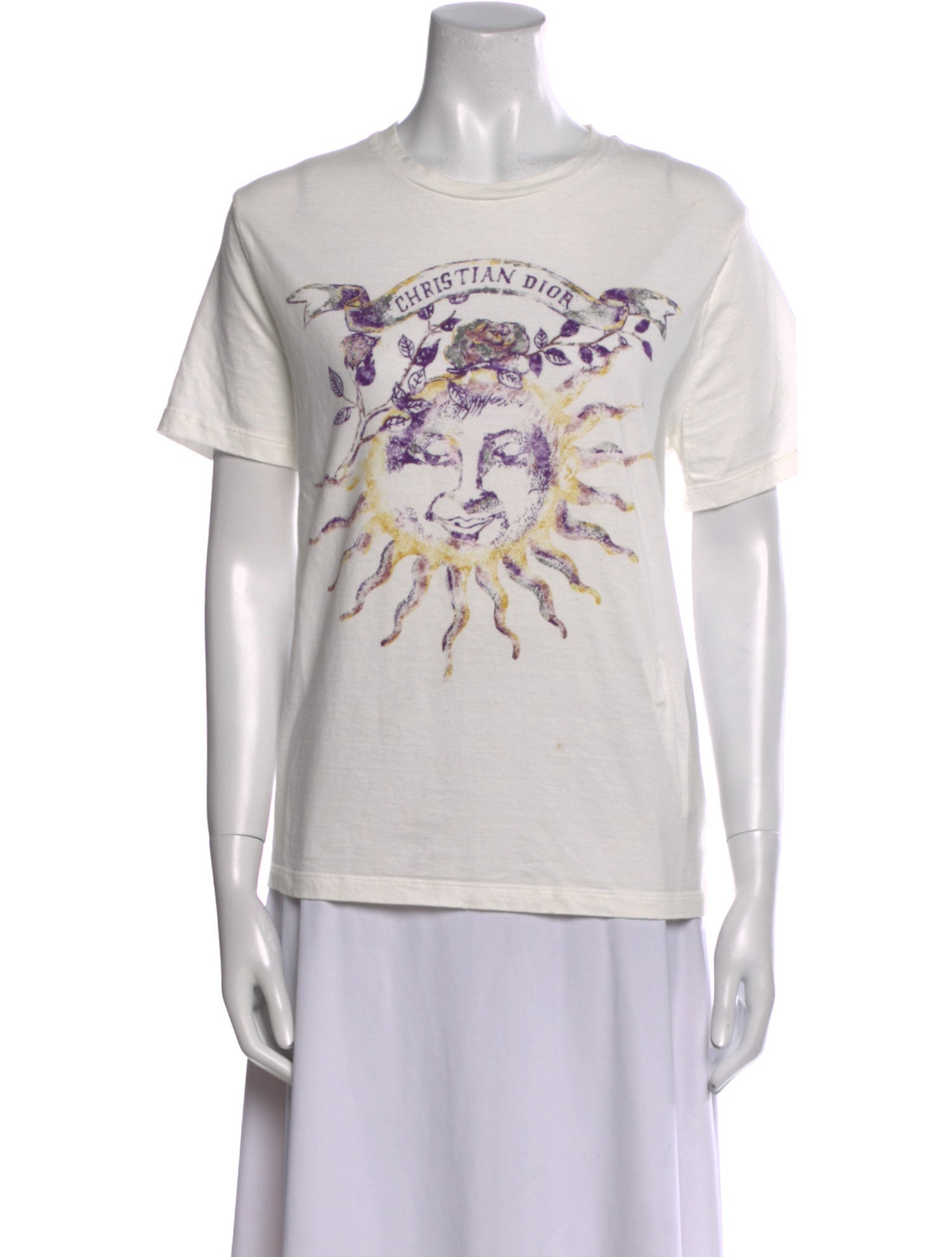 Christian Dior Graphic Print Crew Neck T-Shirt