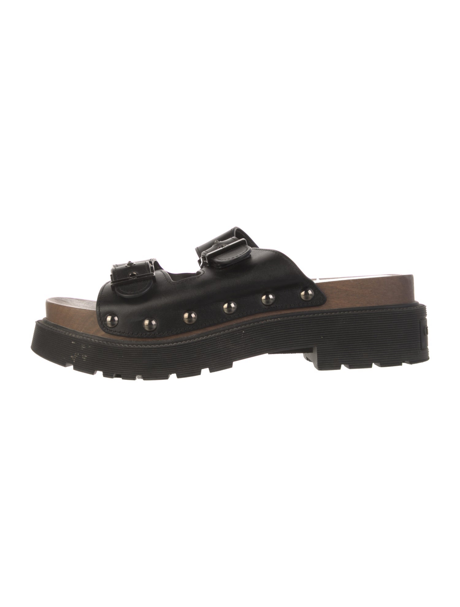 Christian Dior Leather Studded Accents Slides