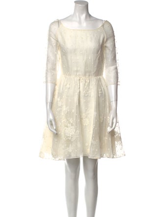 Christian Dior Square Neckline Mini Dress