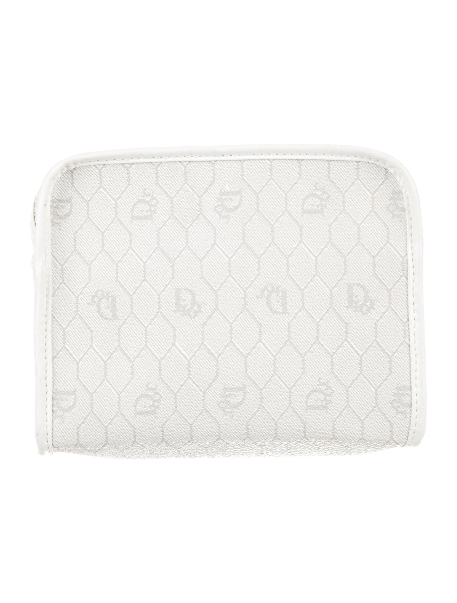 Christian Dior Logo Canvas Cosmetic Bag