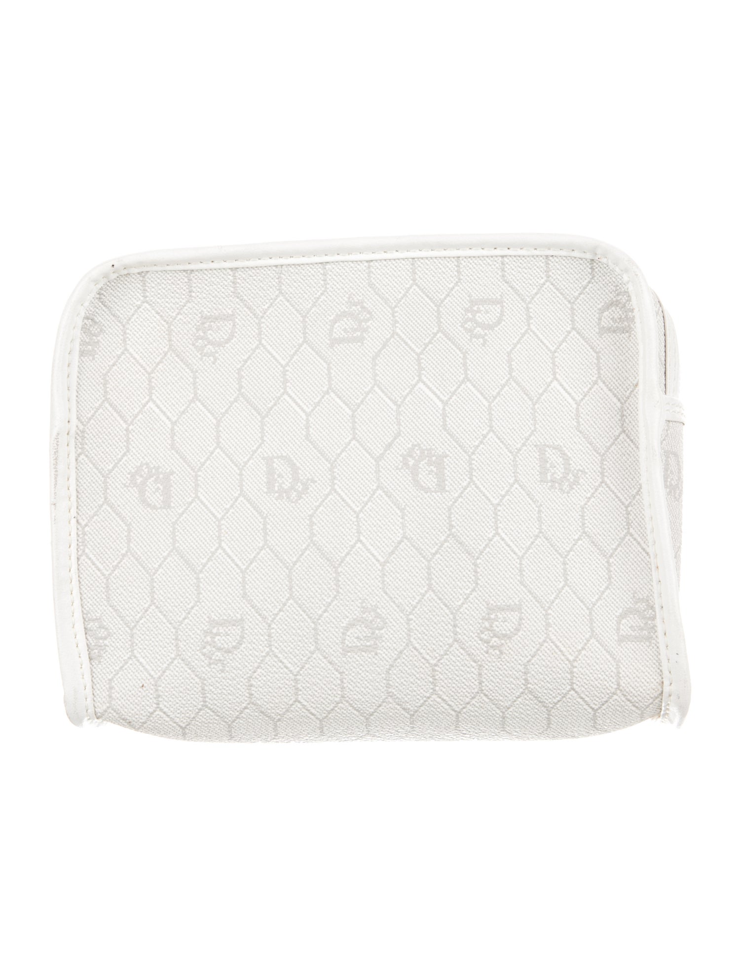 Christian Dior Logo Canvas Cosmetic Bag