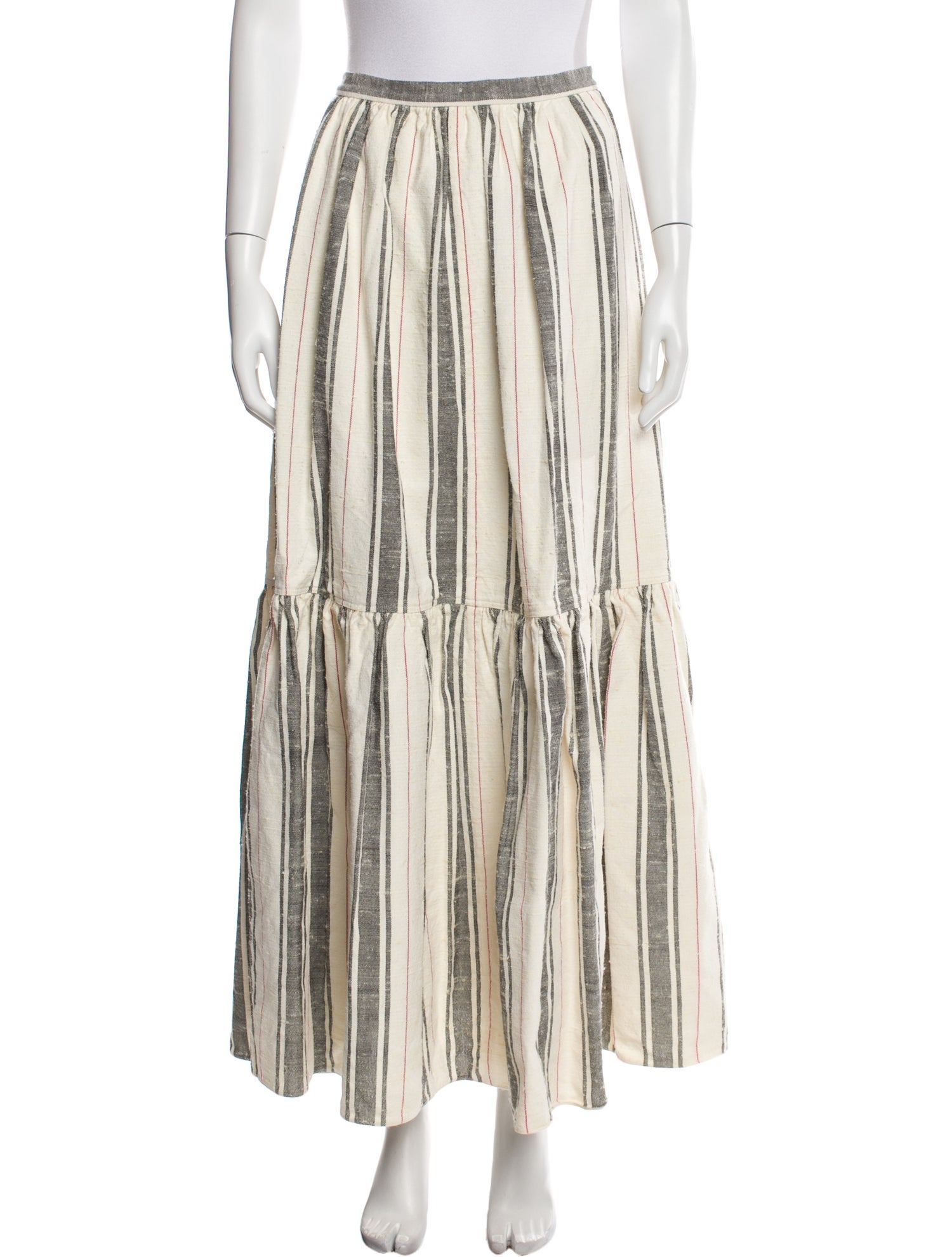 Christian Dior Striped Long Skirt