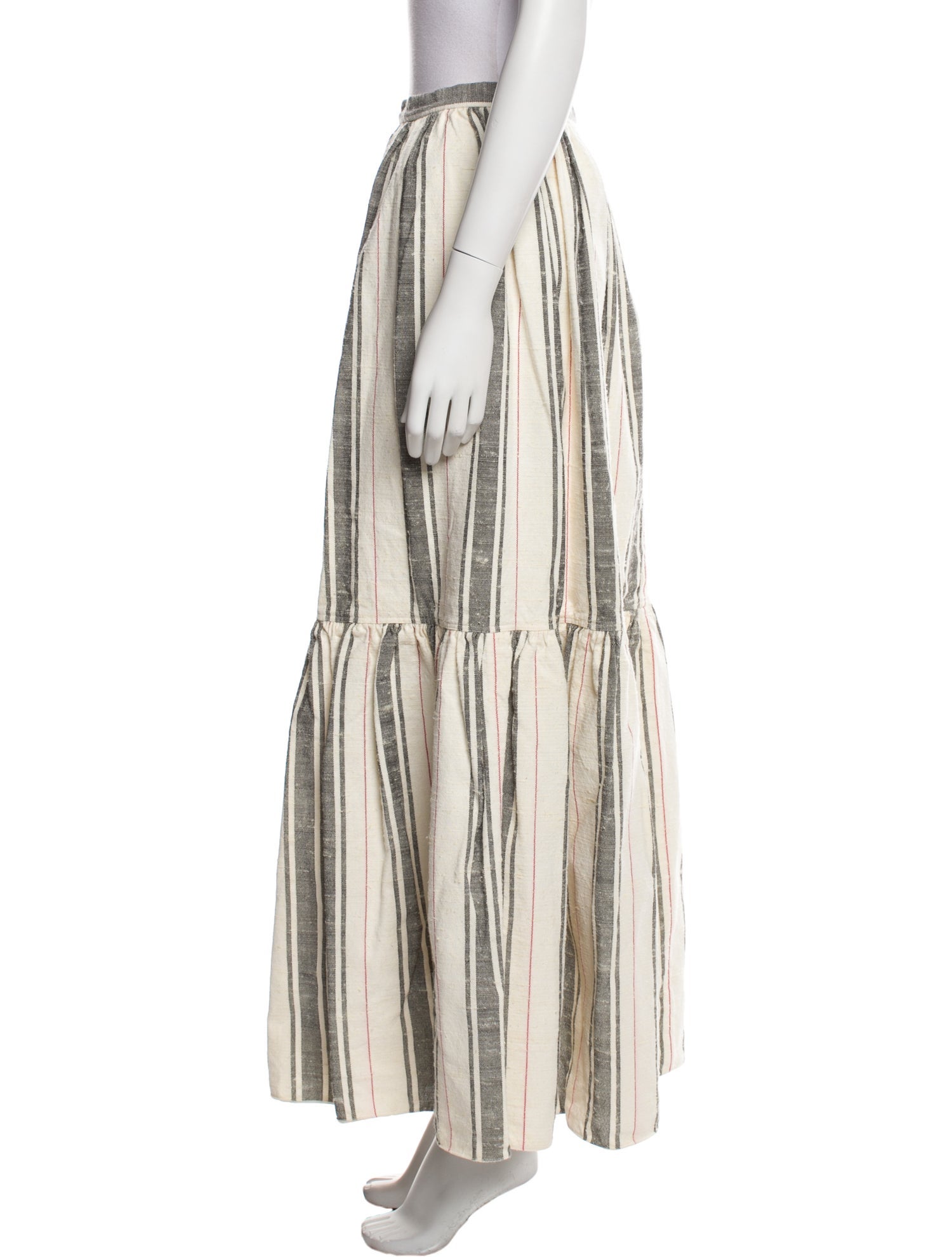 Christian Dior Striped Long Skirt