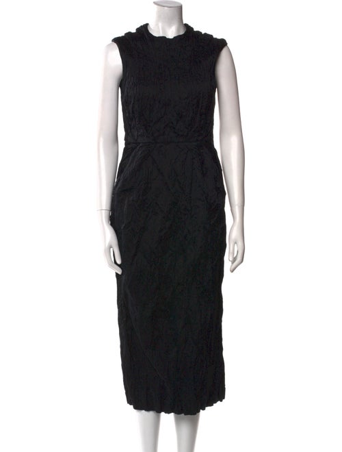 Christian Dior Crew Neck Midi Length Dress