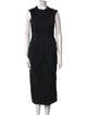 Christian Dior Crew Neck Midi Length Dress
