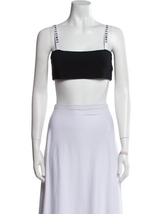 Christian Dior Square Neckline Sleeveless Crop Top