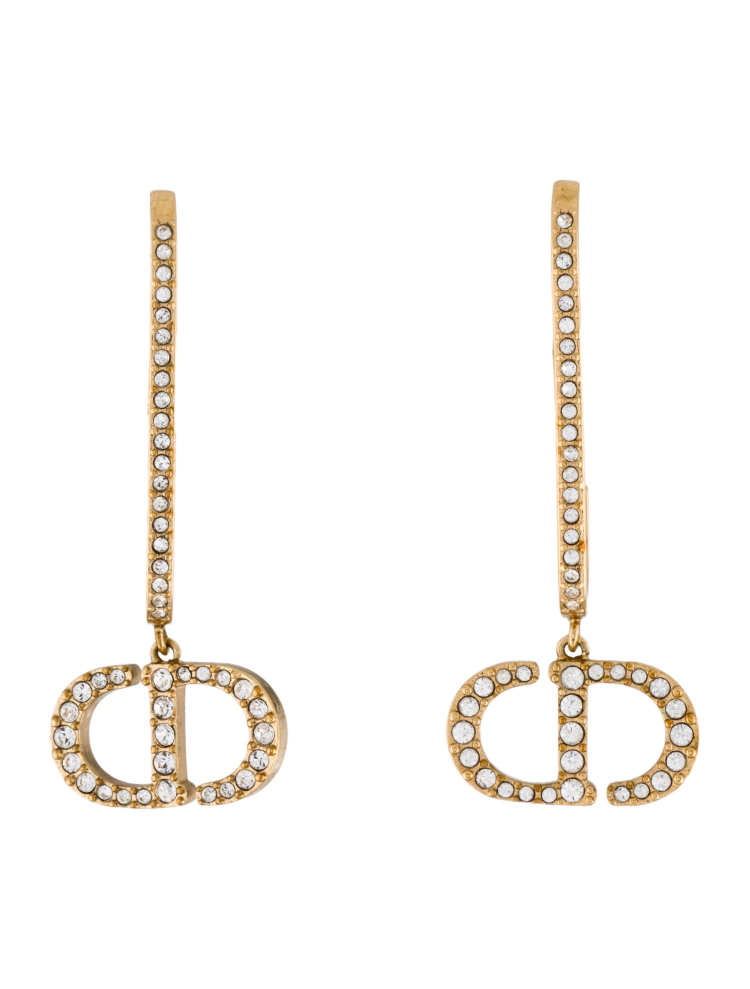 Christian Dior Crystal 30 Montaigne Drop Earrings