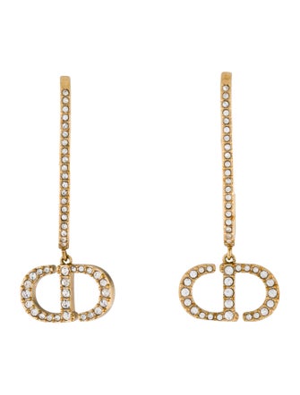 Christian Dior Crystal 30 Montaigne Drop Earrings