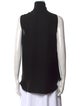 Christian Dior Silk Mock Neck Button-Up Top