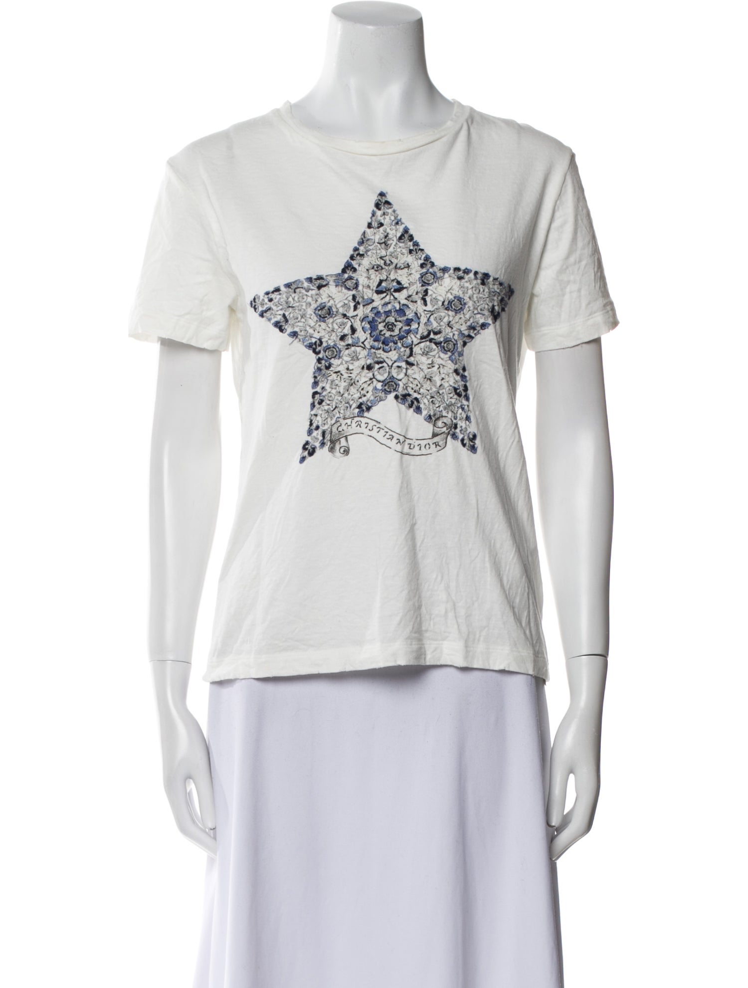 Christian Dior Graphic Print Crew Neck T-Shirt