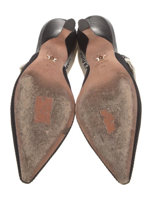 Christian Dior Graphic Print Bow Accents Slingback Pumps